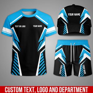 Custom Team Uniform Set – Personalized T-Shirt, Shorts & Cap for Work or Sports PK33