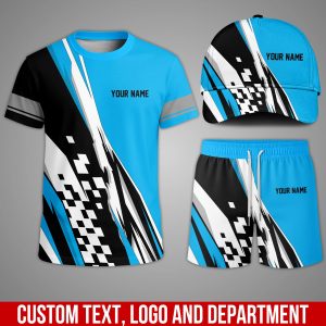 Custom Team Uniform Set – Personalized T-Shirt, Shorts & Cap for Work or Sports RZ34