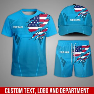 Custom Team Uniform Set – Personalized T-Shirt, Shorts & Cap for Work or Sports XL95