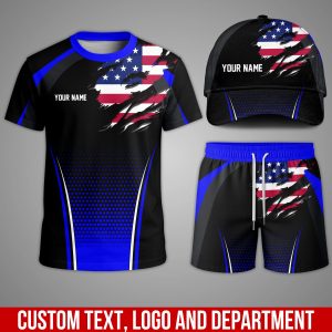 Custom Team Uniform Set – Personalized T-Shirt, Shorts & Cap for Work or Sports JE68