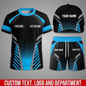 Custom Team Uniform Set – Personalized T-Shirt, Shorts & Cap for Work or Sports BK46