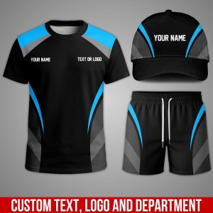 Custom Team Uniform Set – Personalized T-Shirt, Shorts & Cap for Work or Sports ZL12