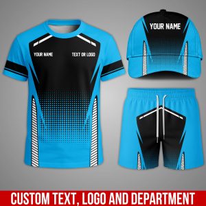 Custom Team Uniform Set – Personalized T-Shirt, Shorts & Cap for Work or Sports HO84