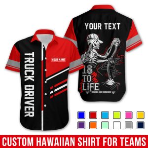 Custom Trucking Hawaiian Work Shirts, Truck Shirt, Custom  Uniform With Logo TR13