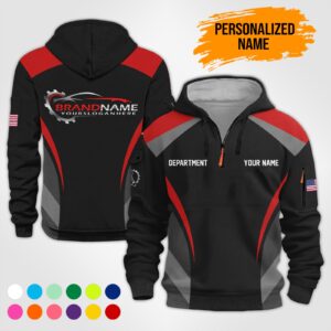 Personalized Name Tow Truck Quarter Zip Hoodie , Custom hoodie, Truck Shirt, Trucker Custom Hoodie NZ53