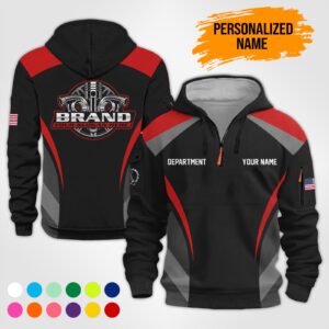 Personalized Name Tow Truck Printed Quarter Zip Hoodie , Custom hoodie, Truck Shirt, Trucker Custom Hoodie CR90
